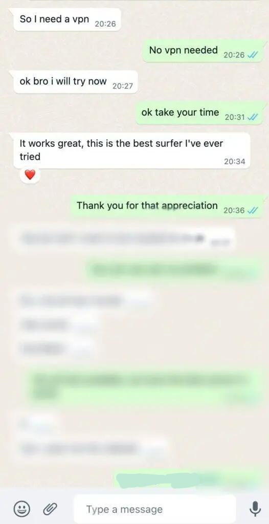 CatchON TV customer WhatsApp review